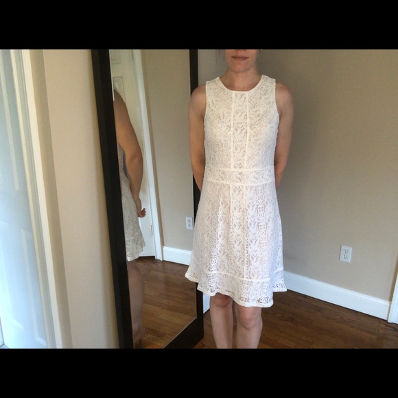 LOFT Dresses & Skirts - Loft white lace dress size 4 NWT